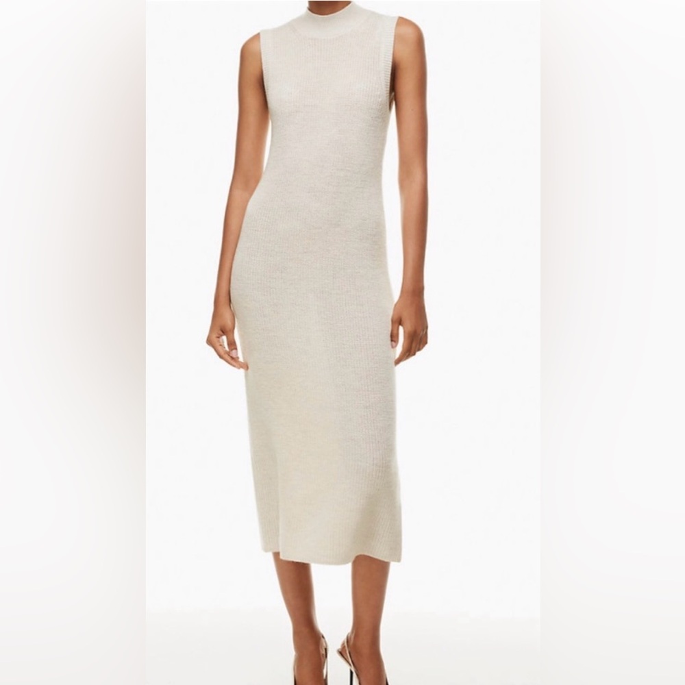 ARITZIA BABATON Merino Wool Aesthetica Sleeveless Sweater Midi Dress